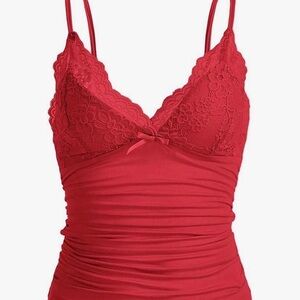 Elegant Red Lace Women's Camisole